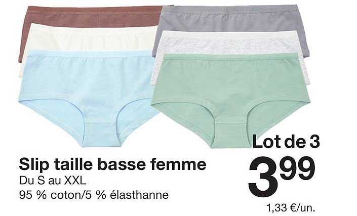Slip taille basse femme