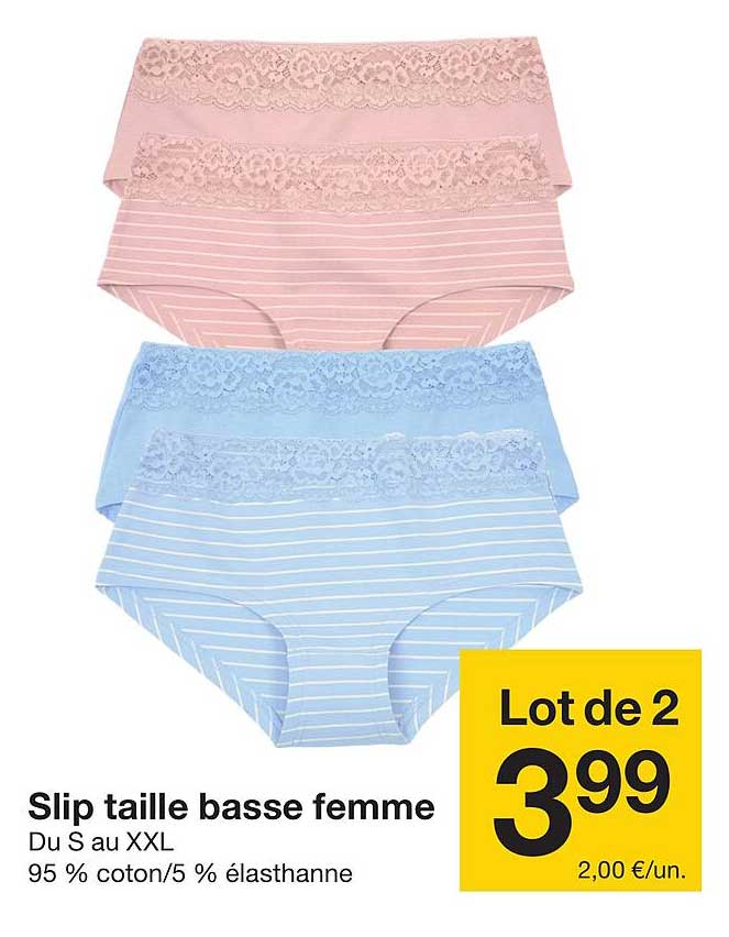 Slip taille basse femme
