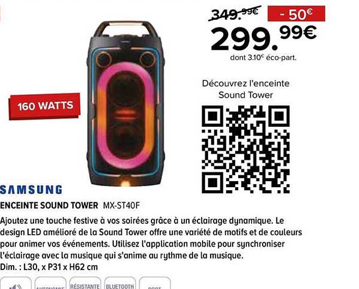 ENCEINTE SOUND TOWER MX-ST40F