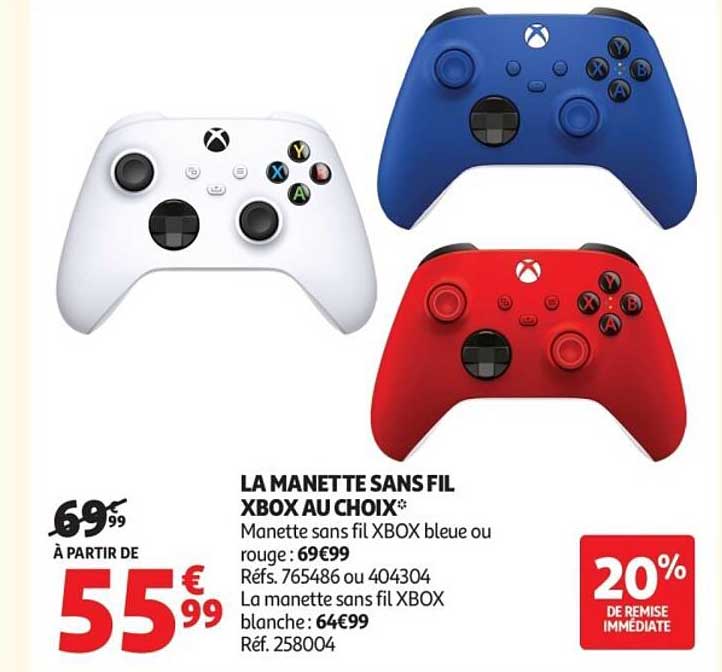 LA MANETTE SANS FIL XBOX AU CHOIX*