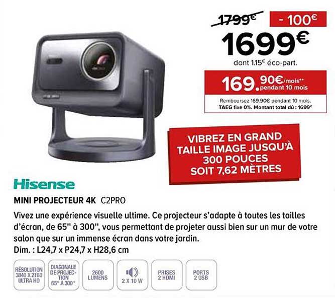 MINI PROJECTEUR 4K C2PRO