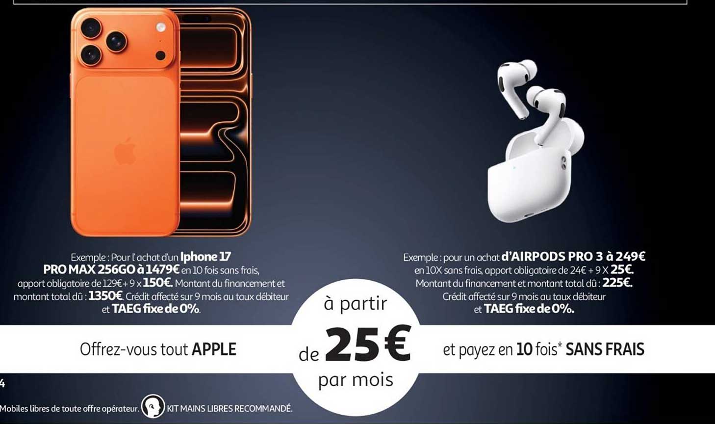 Offrez-vous tout APPLE et payez en 10 fois* SANS FRAIS