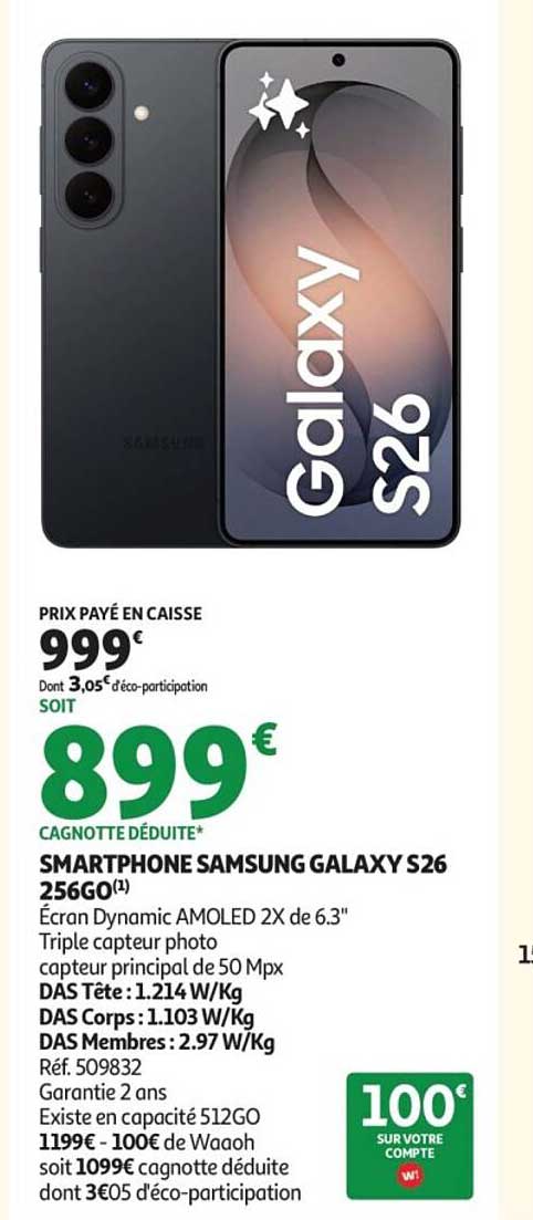 SMARTPHONE SAMSUNG GALAXY S26 256GO