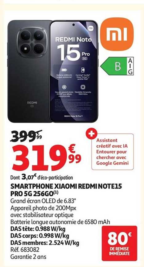 SMARTPHONE XIAOMI REDMI NOTE15 PRO 5G 256GO(1)
