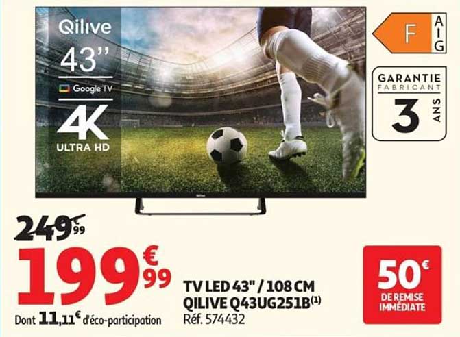 TV LED 43'' / 108 CM QILIVE Q43UG251B