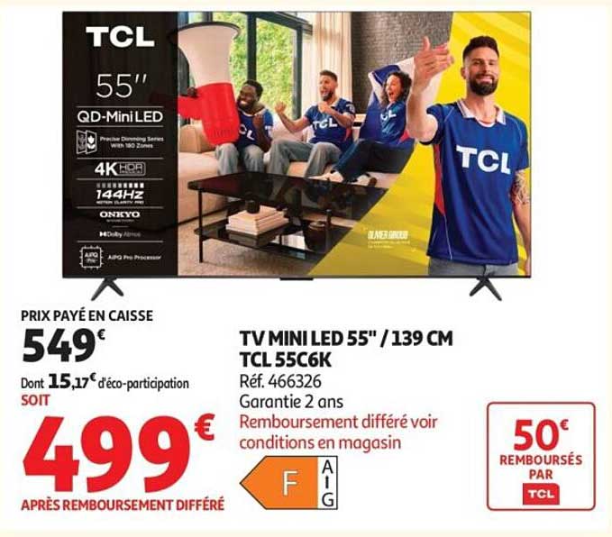 TV MINI LED 55'' / 139 CM TCL 55C6K