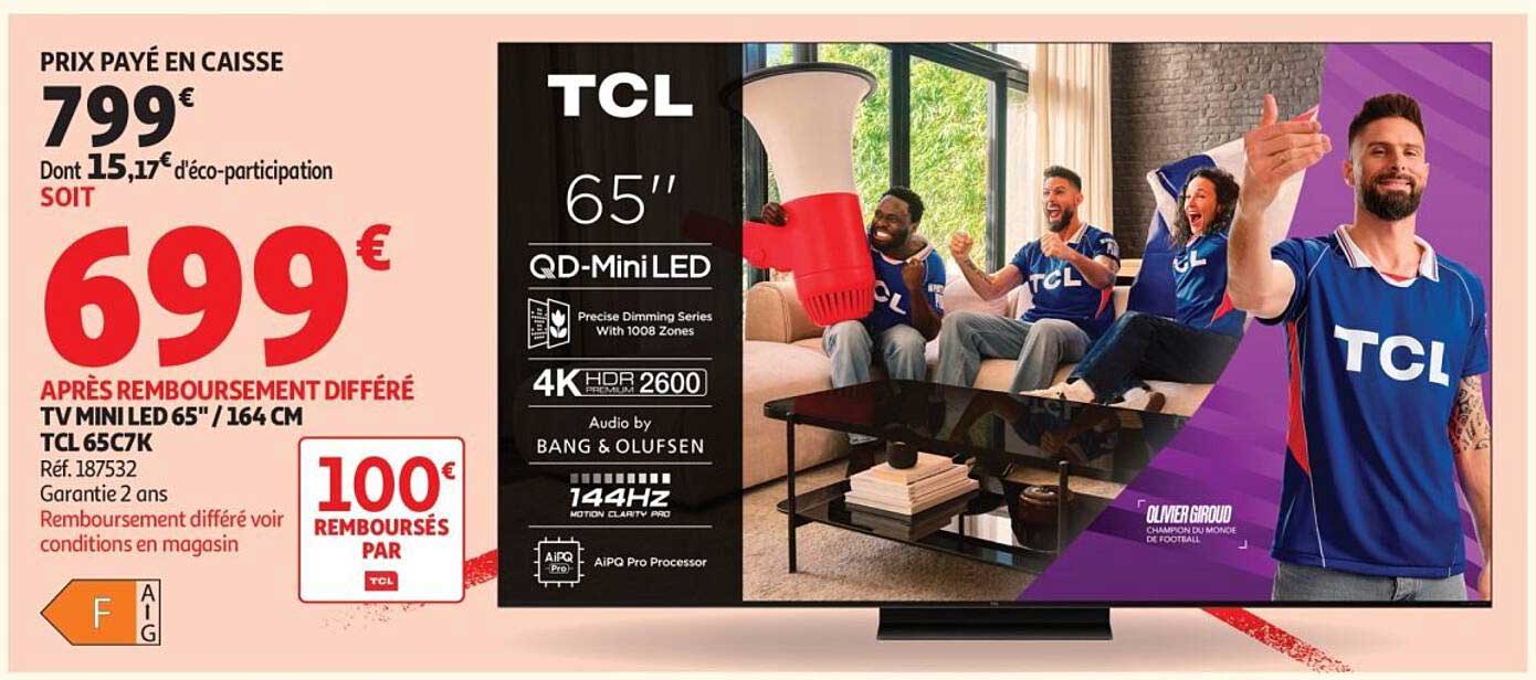 TV MINI LED 65" / 164 CM TCL 65C7K