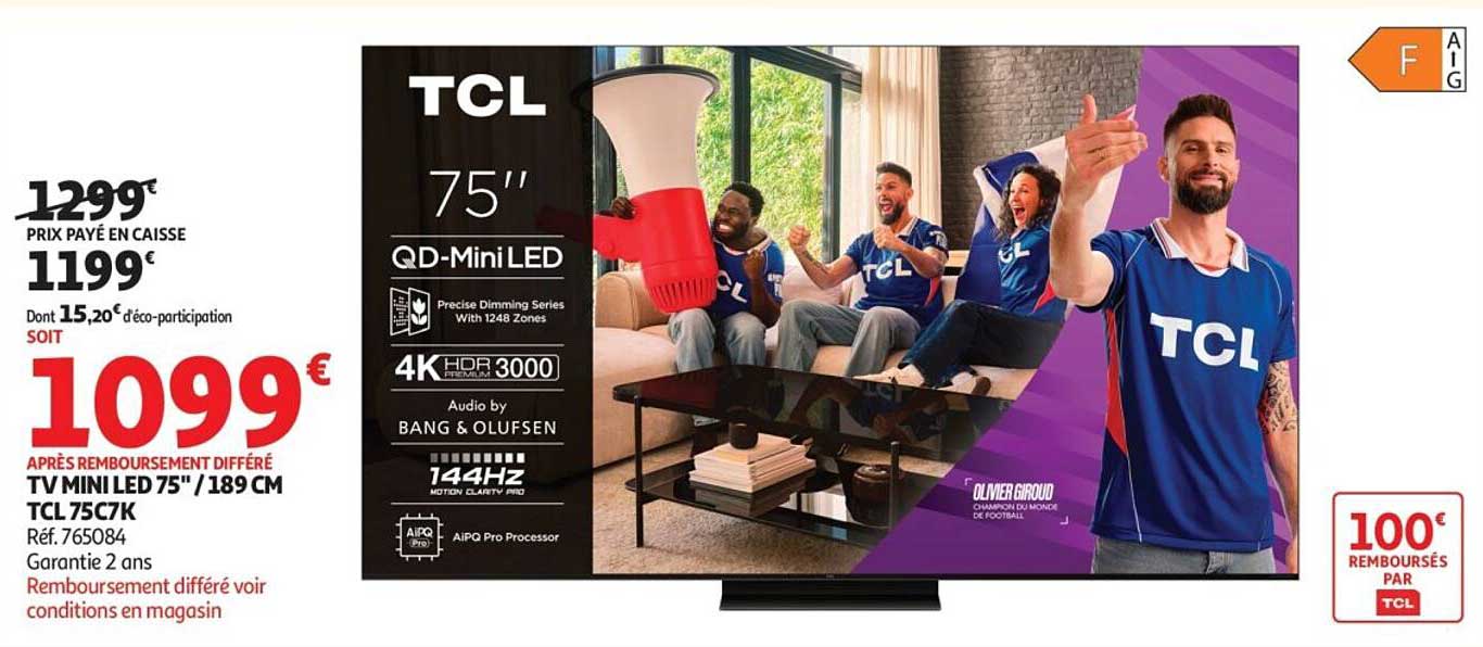 TV MINI LED 75'' / 189 CM TCL 75C7K