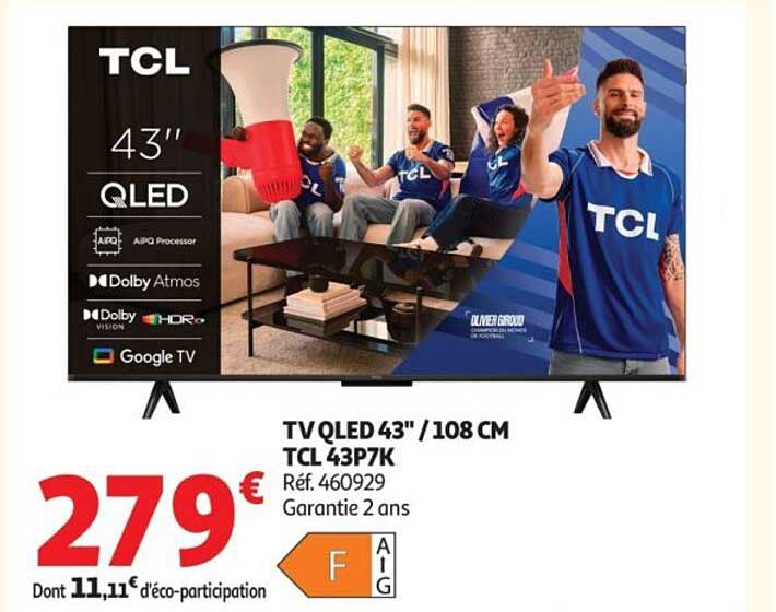 TV QLED 43'' / 108 CM TCL 43P7K