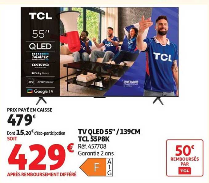 TV QLED 55" / 139CM TCL 55P8K