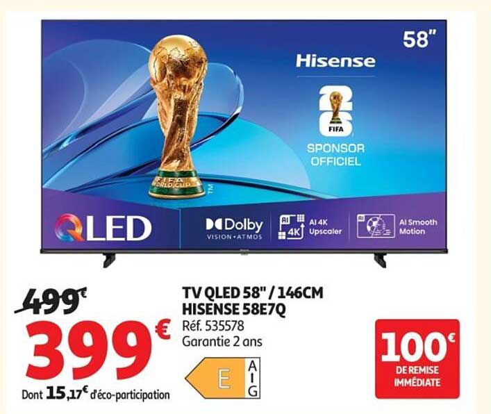 TV QLED 58" / 146CM HISENSE 58E7Q