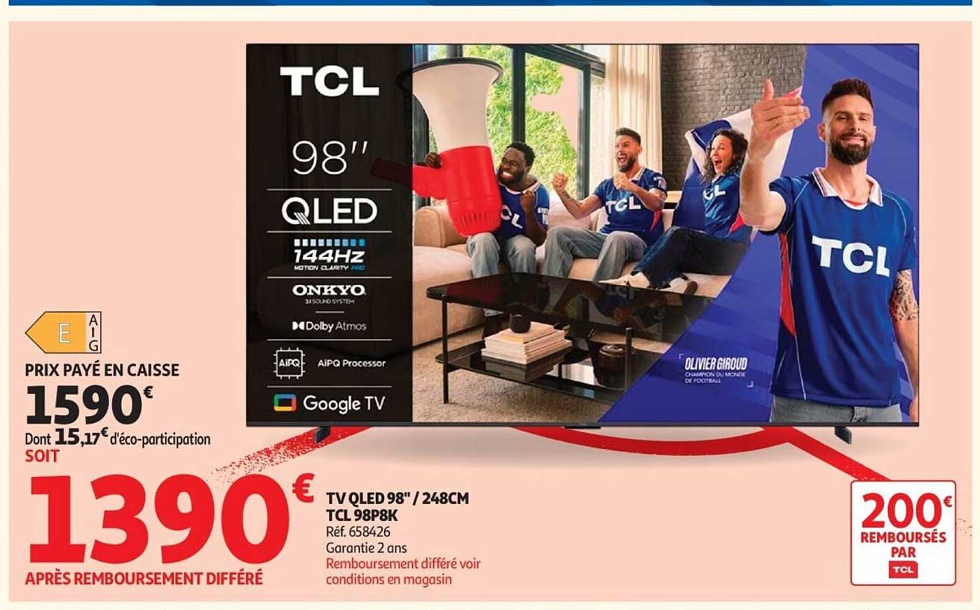 TV QLED 98'' / 248CM TCL 98P8K