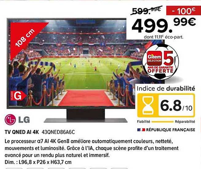 TV QNED AI 4K 43QNED86A6C