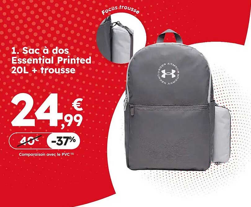 1. Sac à dos Essential Printed 20L + trousse