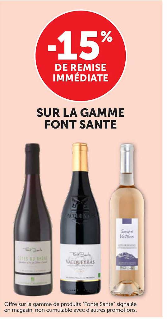 -15% DE REMISE IMMÉDIATE SUR LA GAMME FONT SANTE