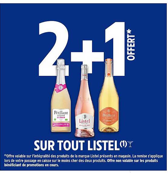 2+1 OFFERT* SUR TOUT LISTEL(1)