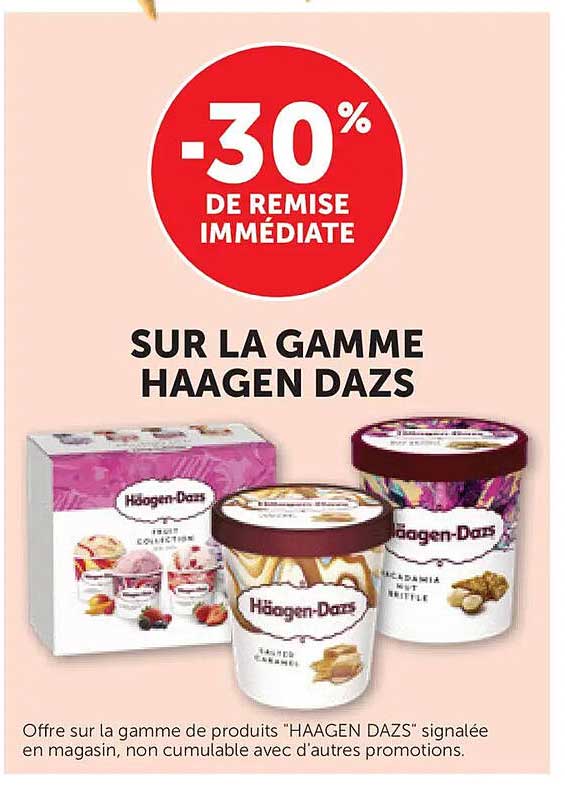 -30% DE REMISE IMMÉDIATE SUR LA GAMME HAAGEN DAZS