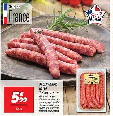 36 CHIPOLATAS NETTO