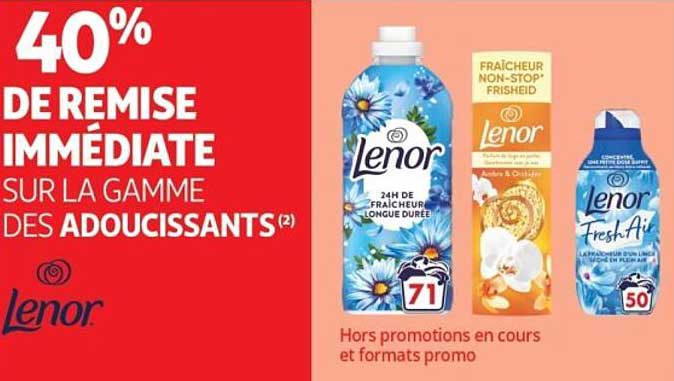 40% DE REMISE IMMÉDIATE SUR LA GAMME DES ADOUCISSANTS (2)