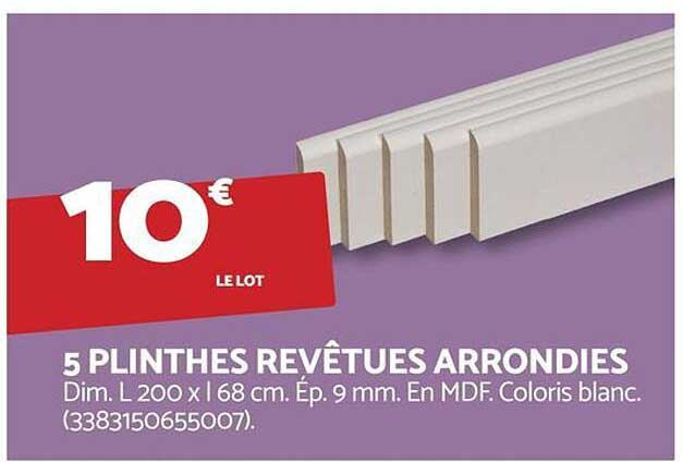 5 PLINTHES REVÊTUES ARRONDIES