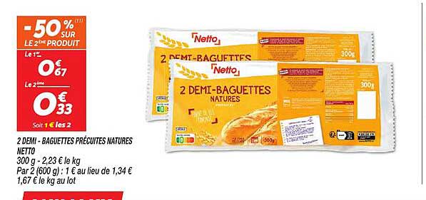-50% sur le 2e produit