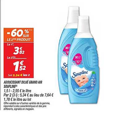-60% sur le 2e produit