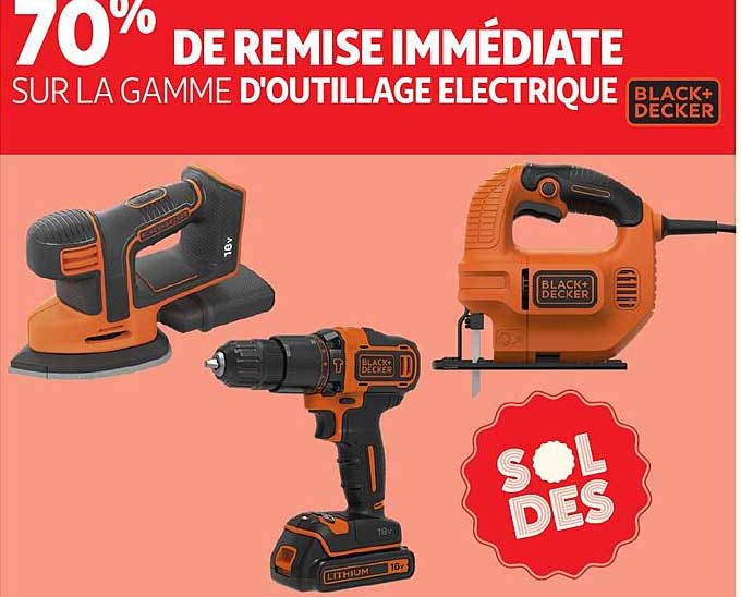 70% DE REMISE IMMÉDIATE SUR LA GAMME D'OUTILLAGE ÉLECTRIQUE