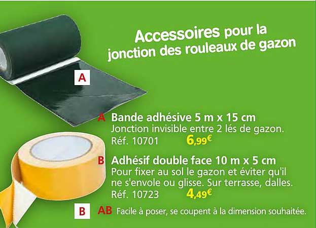 Accessoires pour la jonction des rouleaux de gazon