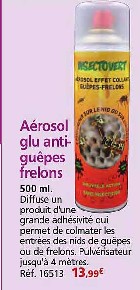 Aérosol glu anti-guêpes frelons
