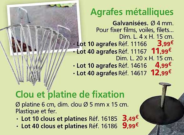 Agrafes métalliques