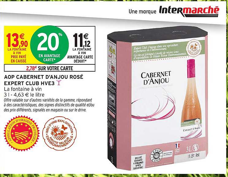 AOP CABERNET D'ANJOU ROSÉ EXPERT CLUB HVE3