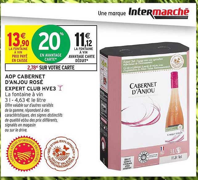 AOP CABERNET D'ANJOU ROSÉ EXPERT CLUB HVE3