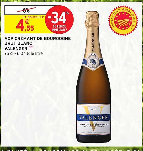 AOP CRÉMANT DE BOURGOGNE BRUT BLANC VALENGER