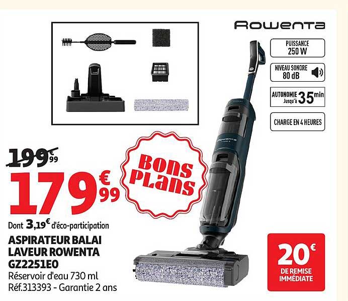 ASPIRATEUR BALAI LAVEUR ROWENTA GZ2251EO