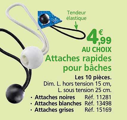 Attaches rapides pour bâches