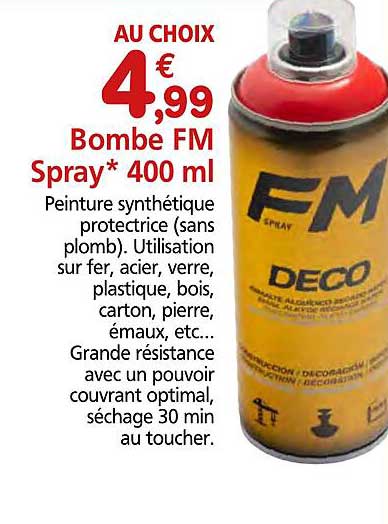 AU CHOIX 4,99€ Bombe FM Spray* 400 ml