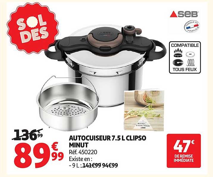 AUTOCUISSEUR 7.5 L CLIPSO MINUT