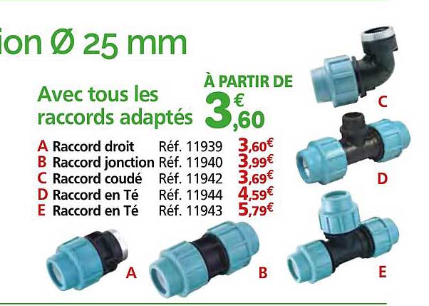 Avec tous les raccords adaptés