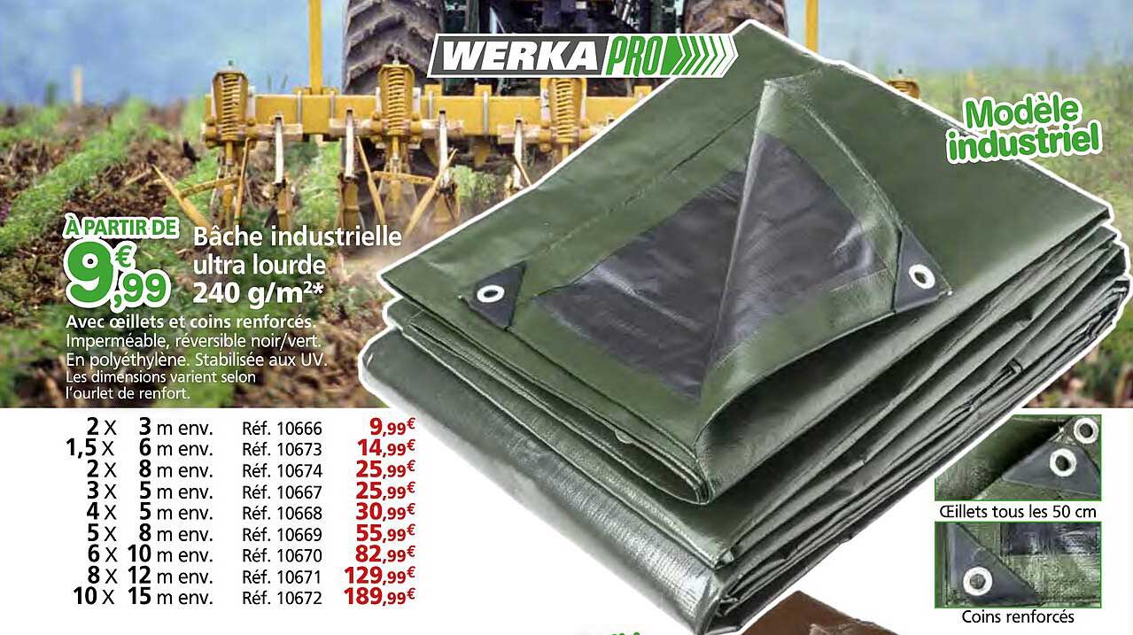Bâche industrielle ultra lourde 240 g/m²*