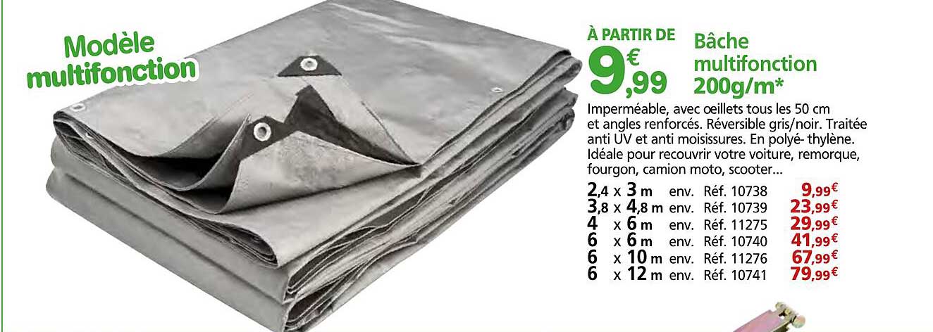 Bâche multifonction 200g/m²