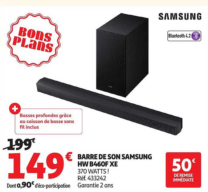 BARRE DE SON SAMSUNG HW-B460F XE 370 WATTS ! Réf. 433242 Garantie 2 ans