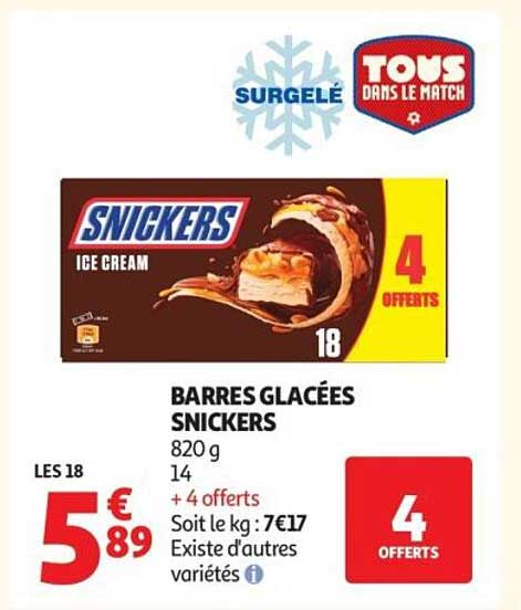 BARRES GLACÉES SNICKERS