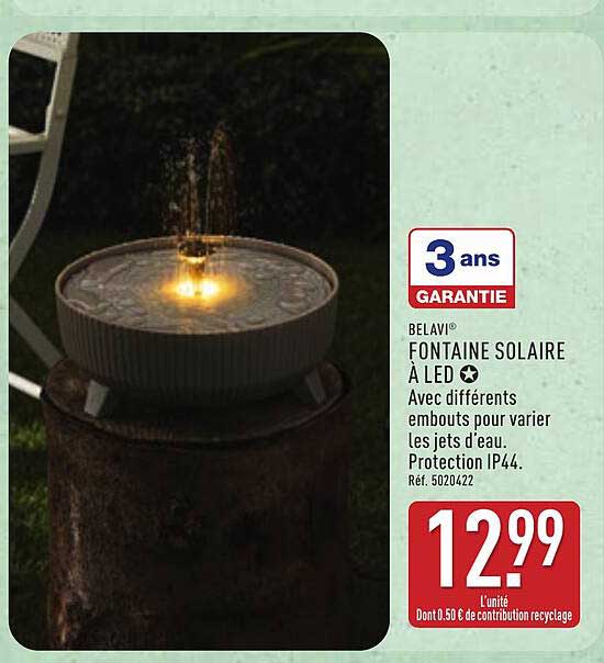 BELAVI® FONTAINE SOLAIRE À LED