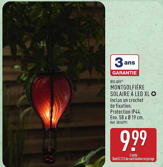BELAVI® MONTGOLFIÈRE SOLAIRE À LED XL