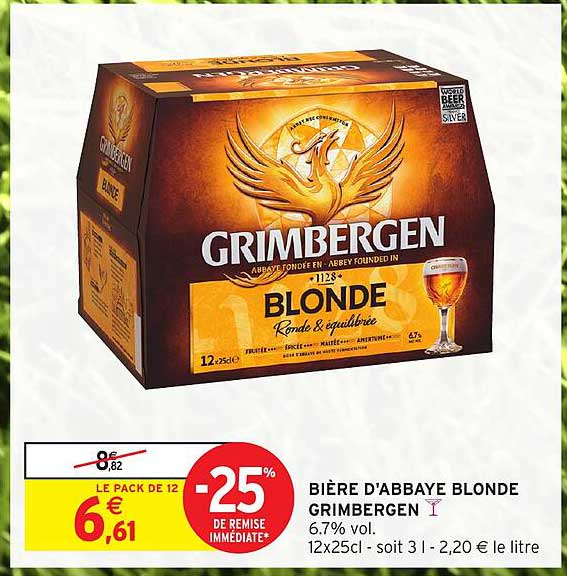 BIÈRE D'ABBAYE BLONDE GRIMBERGEN