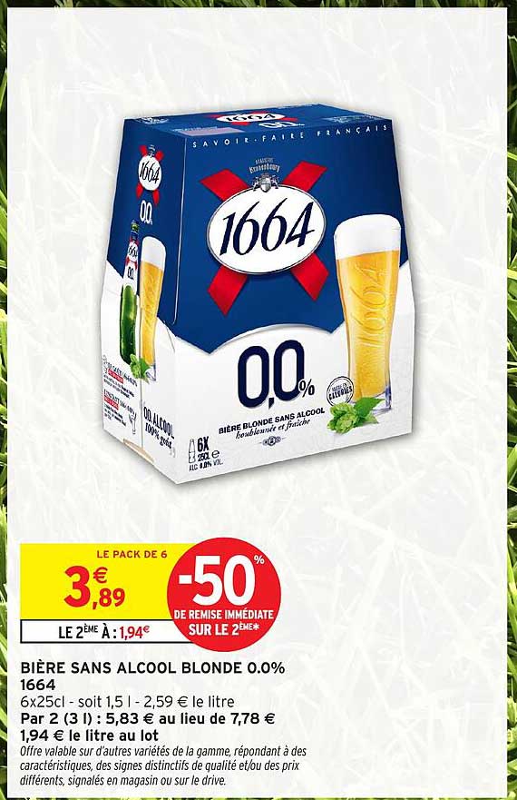 BIÈRE SANS ALCOOL BLONDE 0.0% 1664