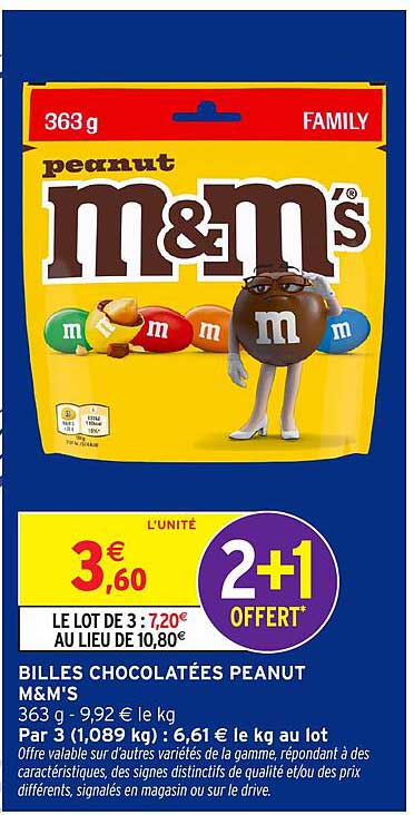 BILLES CHOCOLATÉES PEANUT M&M'S