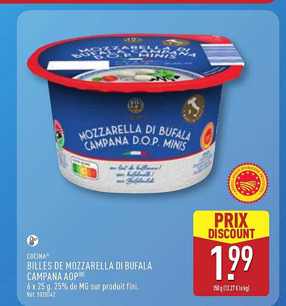BILLES DE MOZZARELLA DI BUFALA CAMPANA AOP(B)