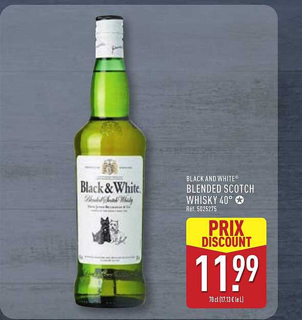 BLACK AND WHITE® BLENDED SCOTCH WHISKY 40°