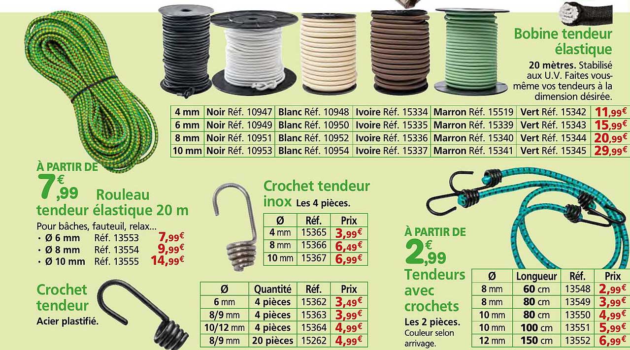 Bobine tendeur élastique